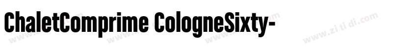 ChaletComprime CologneSixty字体转换